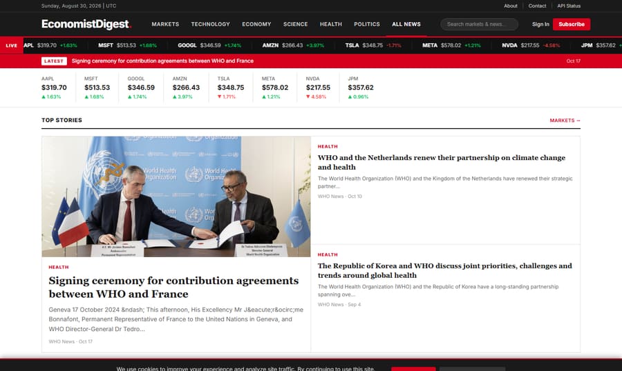 EconomistDigest proje ekran görüntüsü