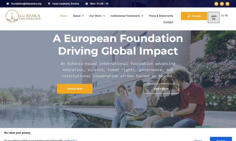 Lumora Foundation proje ekran görüntüsü